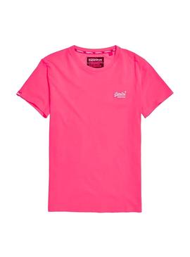 Camiseta Superdry Orange Label Fucsia para Hombre