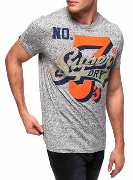 Camiseta Superdry Super Seven Gris para Hombre