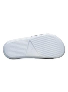 Chanclas Lacoste Croco Slide Blanco para Hombre