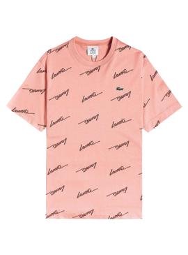 Camiseta Lacoste Live Logo Rosa Mujer y Hombre