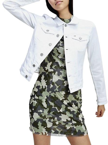 Cazadora Vaquera Tommy Jeans Slim Blanco Mujer