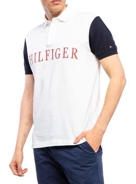 Polo Tommy Hilfiger Colorblock Blanco para Hombre