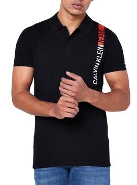 Polo Calvin Klein Jeans Stripe Negro para Hombre