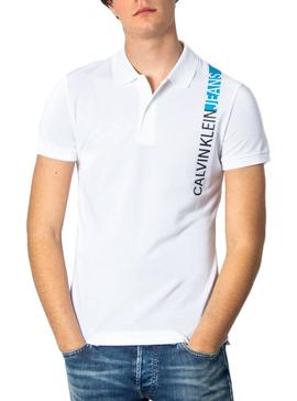 Polo Calvin Klein Jeans Stripe Blanco para Hombre