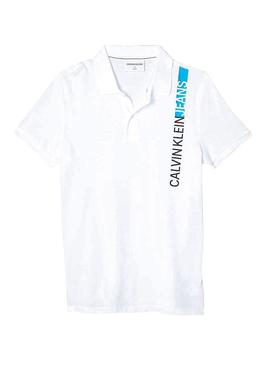 Polo Calvin Klein Jeans Stripe Blanco para Hombre