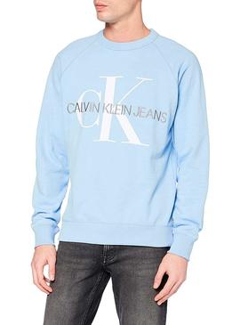 Sudadera Calvin Klein Jeans Vegetable Azul Hombre