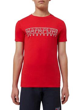 Camiseta Napapijri Soli Rojo para Niño