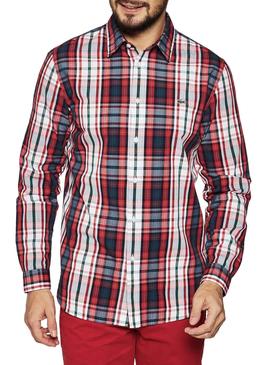 Camisa Lacoste Cuadros Rojo para Hombre