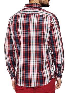 Camisa Lacoste Cuadros Rojo para Hombre