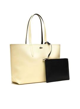 Bolso Lacoste Bicolor Dorado y Negro para Mujer