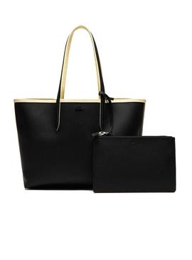 Bolso Lacoste Bicolor Dorado y Negro para Mujer
