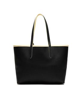Bolso Lacoste Bicolor Dorado y Negro para Mujer