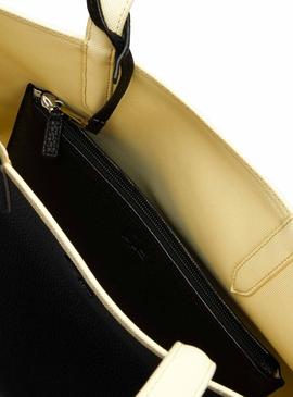 Bolso Lacoste Bicolor Dorado y Negro para Mujer