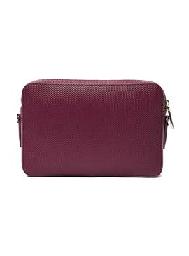 Bolso Lacoste Chantaco Pique Granate para Mujer