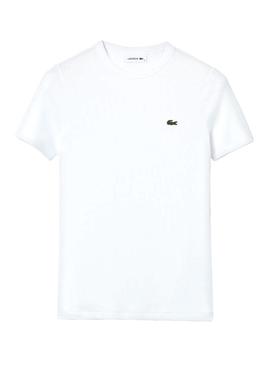 Camiseta Lacoste Basic Blanco para Mujer