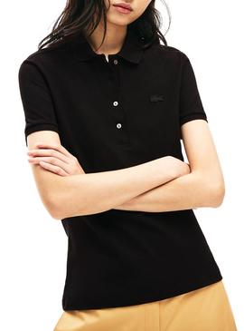 Polo Lacoste Basic Negro para Mujer