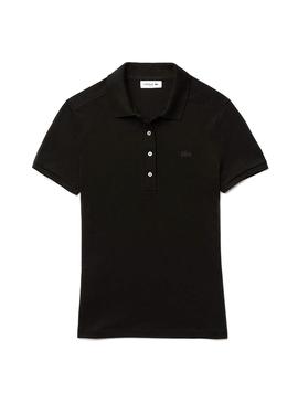 Polo Lacoste Basic Negro para Mujer