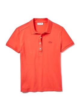 Polo Lacoste Basic Coral para Mujer