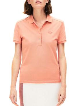 Polo Lacoste Basic Naranja Claro para Mujer