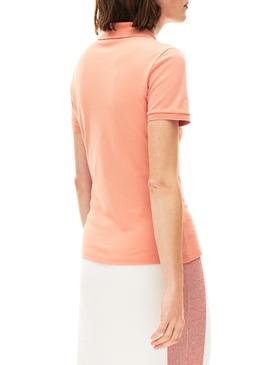 Polo Lacoste Basic Naranja Claro para Mujer