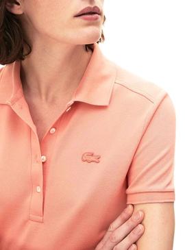Polo Lacoste Basic Naranja Claro para Mujer