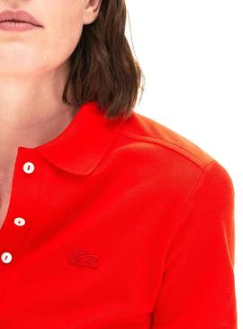 Polo Lacoste Basic Rojo para Mujer