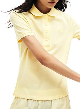 Polo Lacoste Basic Amarillo para Mujer