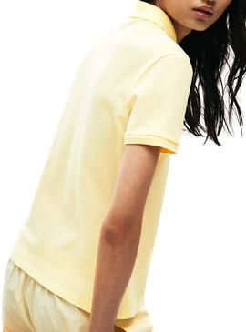 Polo Lacoste Basic Amarillo para Mujer