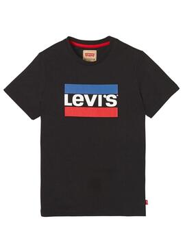 Camiseta Levis Hero Negro Para Niño