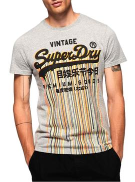 Camiseta Superdry Stainer Gris para Hombre