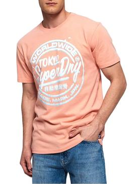 Camsieta Superdry Ticket Naranja para Hombre