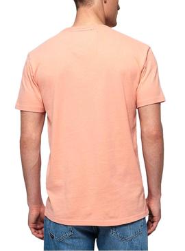 Camsieta Superdry Ticket Naranja para Hombre