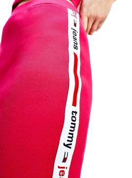 Falda Tommy Jeans Tape Rojo para Mujer