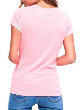 Camiseta Superdry Puff Rosa para Mujer