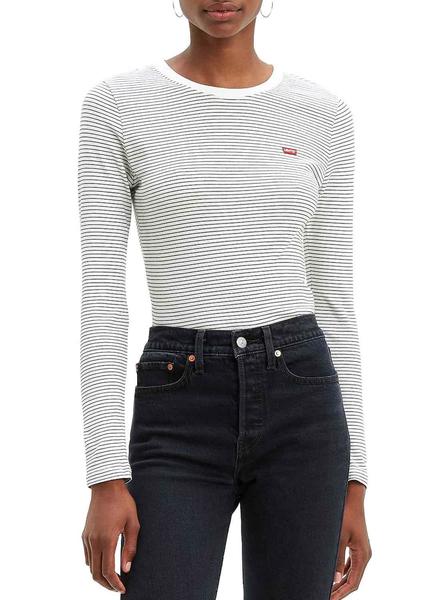 Camiseta Levis Blanco para Mujer