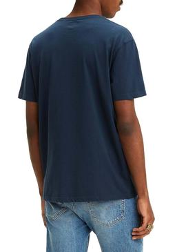 Camiseta Levis Basica Azul Marino para Hombre