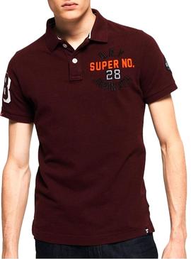 Polo Superdry State Granate para Hombre