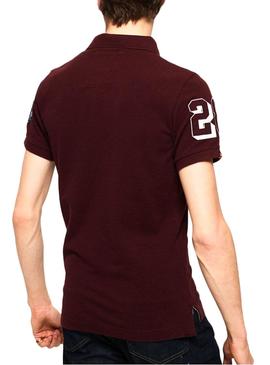 Polo Superdry State Granate para Hombre