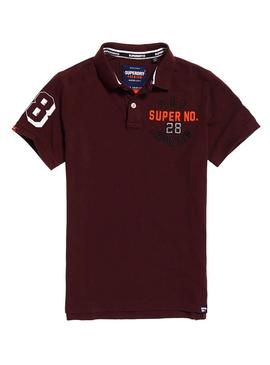 Polo Superdry State Granate para Hombre