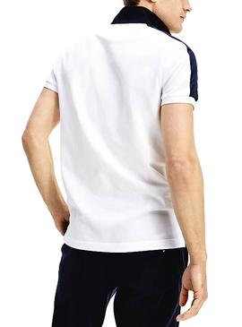 Polo Tommy Hilfiger Paneled Blanco para Hombre