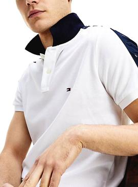 Polo Tommy Hilfiger Paneled Blanco para Hombre