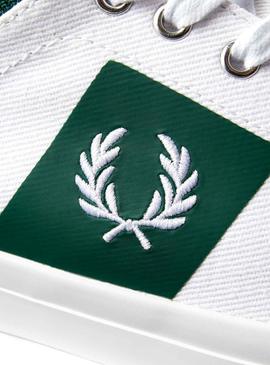 Zapatilla Fred Perry Underspin Blanco y Verde 