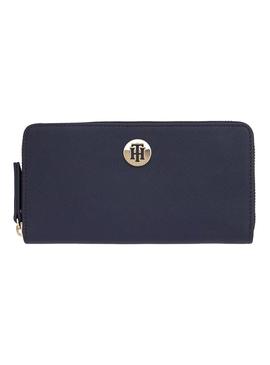 Billetera Tommy Hilfiger Saffiano Azul para Mujer