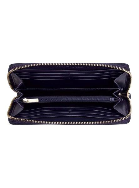 Billetera Tommy Hilfiger Saffiano Azul para Mujer