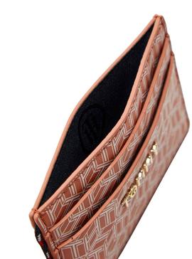 Tarjetero Tommy Hilfiger Monogram Coral para Mujer