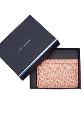 Tarjetero Tommy Hilfiger Monogram Coral para Mujer