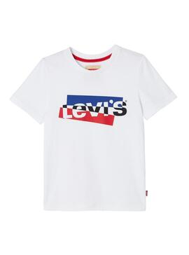 Camiseta Levis Brokero Blanco Niño
