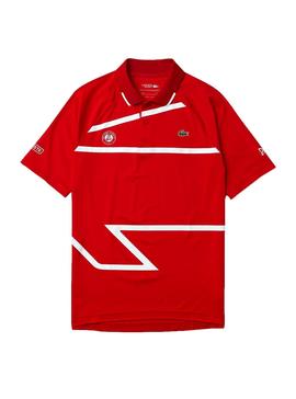 Polo Lacoste Roland Garros Croco Rojo Hombre