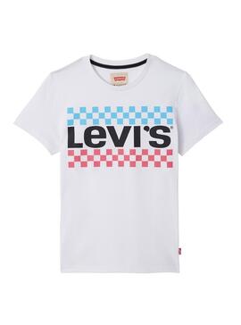 Camiseta Levis Damier Blanco para Niño