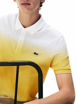 Polo Lacoste Degrade Amarillo para Hombre